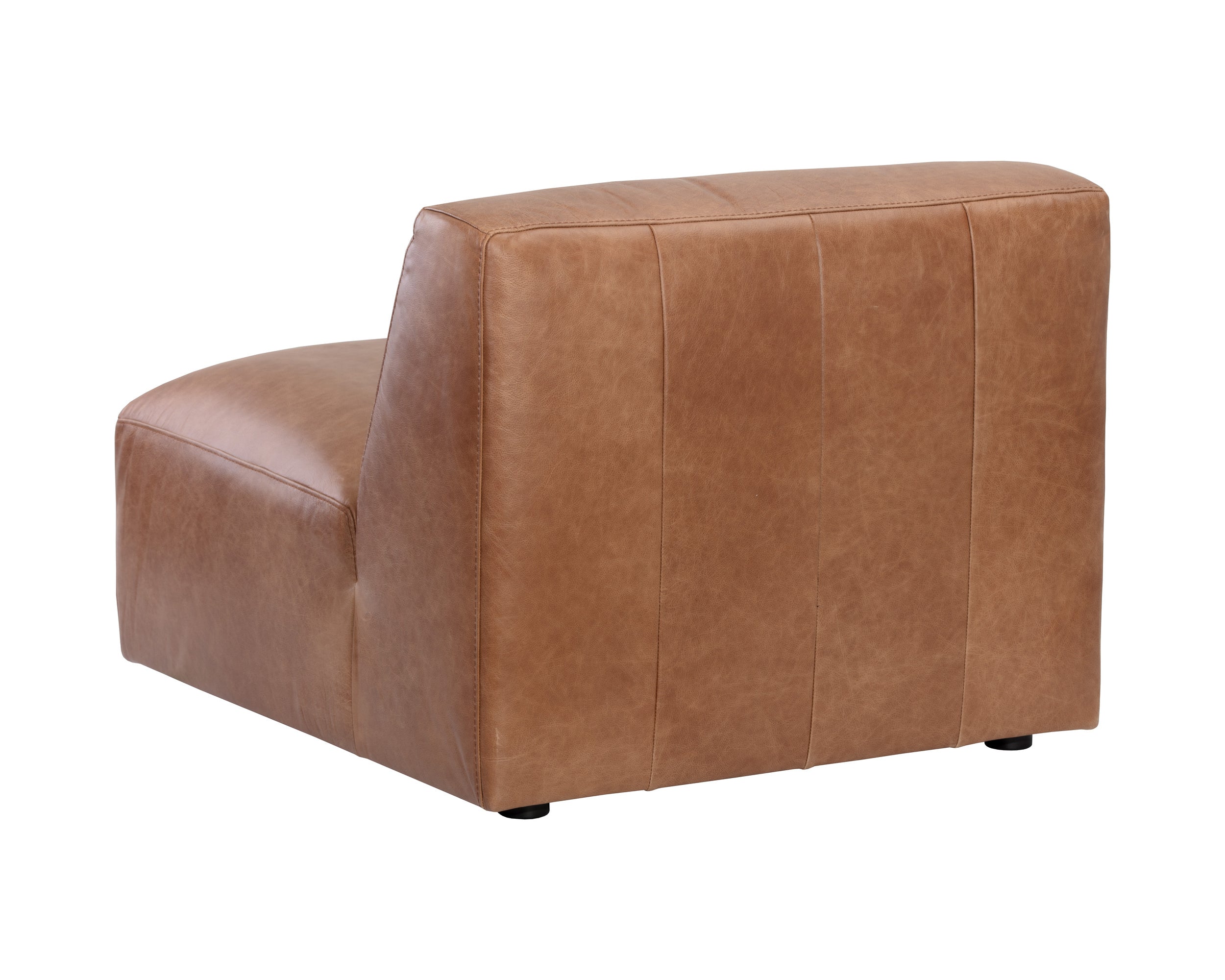 Watson Modular - Armless Chair  Marseille Camel Leather