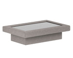 Azelia Coffee Table - Light Grey Leather