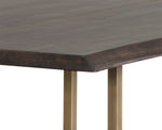 Donnelly Dining Table - Antique Brass  Dark Mango