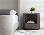 Siena Nightstand - Oval  Gunmetal