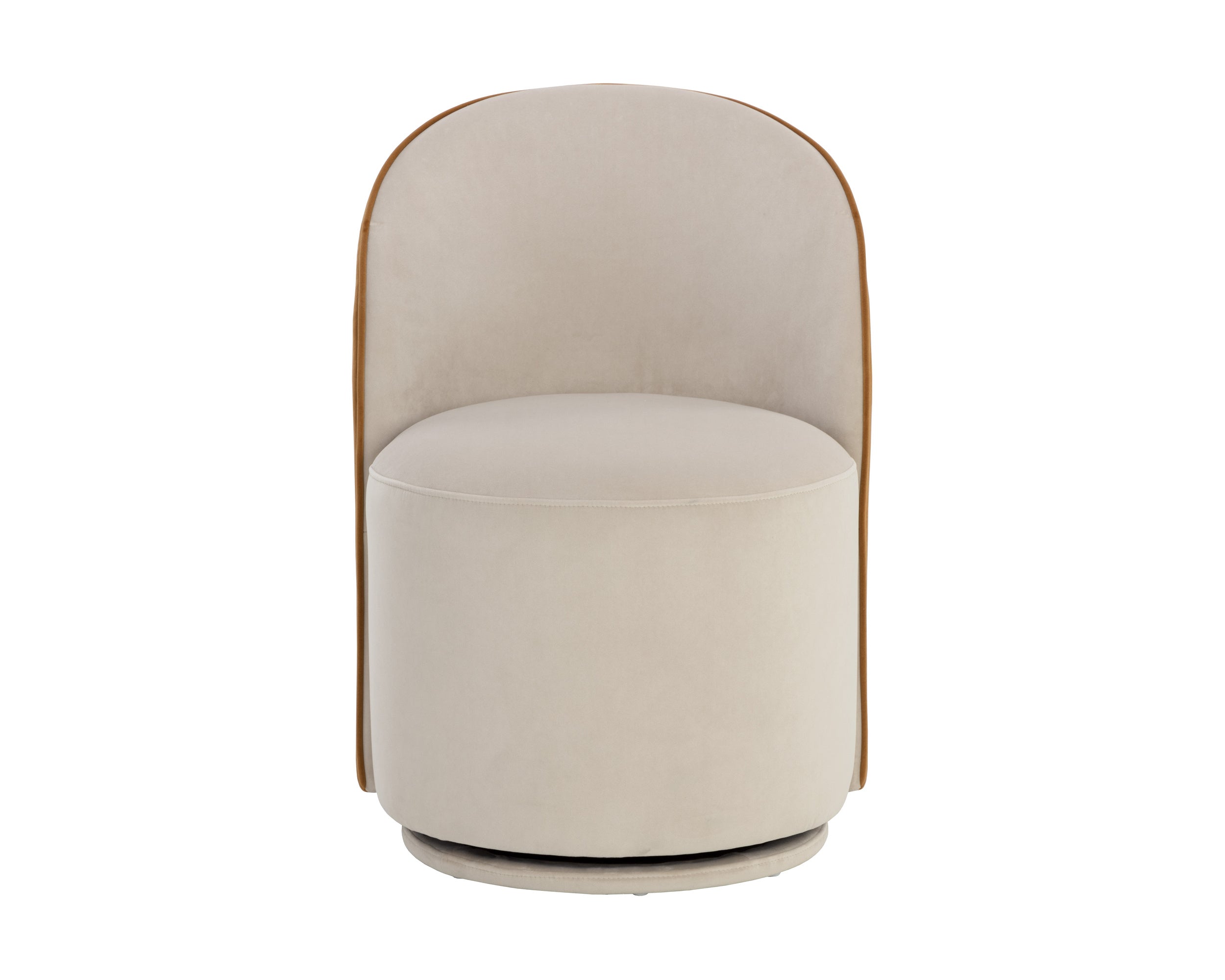 Cavoli Swivel Dining Chair - Meg Taupe / Meg Gold