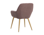 Jayna Dining Armchair - Champagne Gold  Abbington Blush Purple