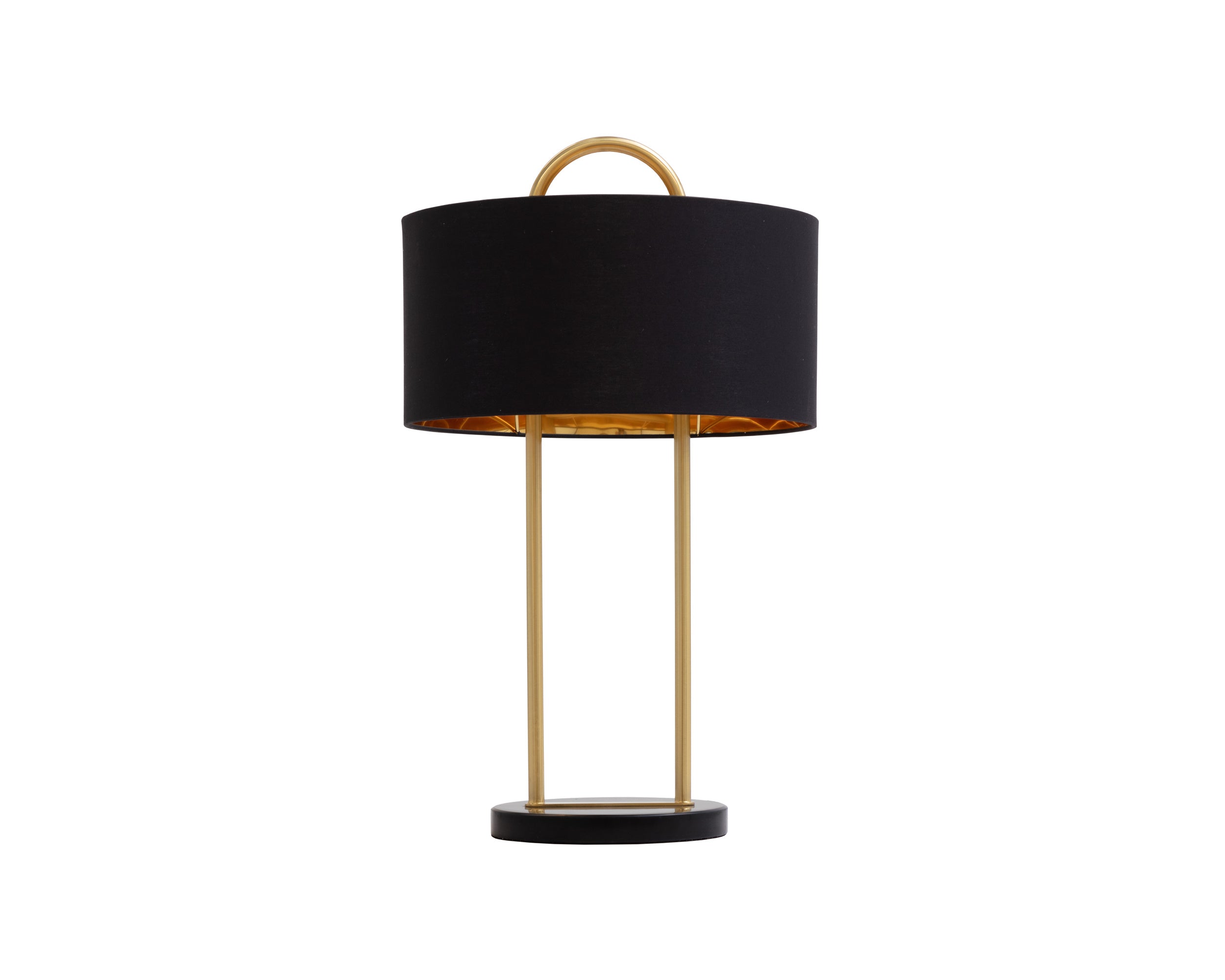 Kezna Table Lamp - Black Marble  Matte Black