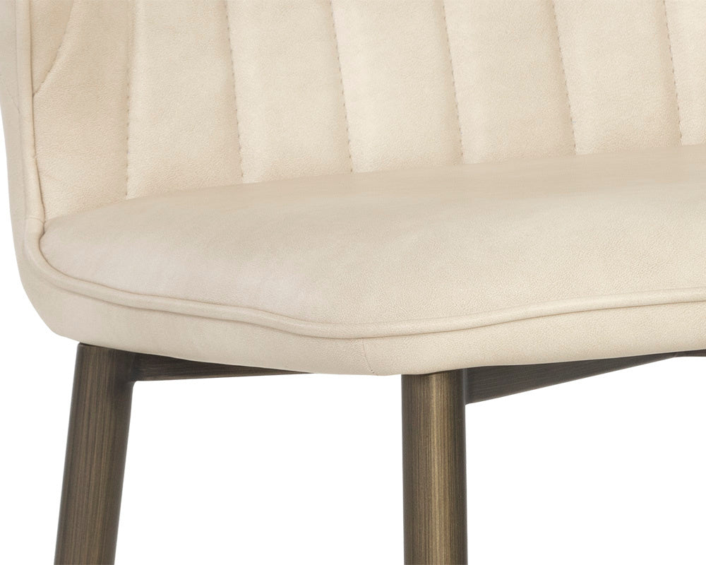 Clinton Dining Chair - Bronze  Bravo Cream