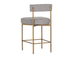 Seneca Counter Stool - Antique Brass  Arena Cement