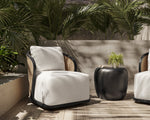 Bora Swivel Lounge Chair - Louis Cream