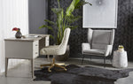 Pattinson Desk - White Ceruse  Oyster Shagreen