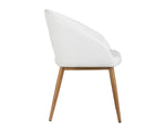 Thatcher Dining Armchair - Champagne Gold  Snow