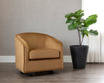 Hazel Swivel Lounge Chair - Dark Bronze  Gold Sky