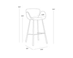 Waldo Barstool - Nightfall Black / November Grey