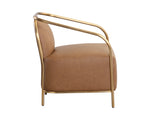 Cicero Lounge Chair - Milliken Cognac