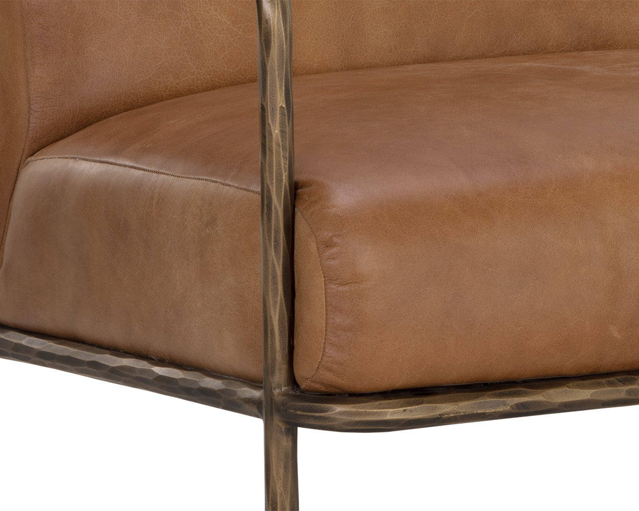 Lathan Lounge Chair - Tan Leather