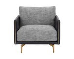 Ashi Armchair - Nash Zebra / Coal Black