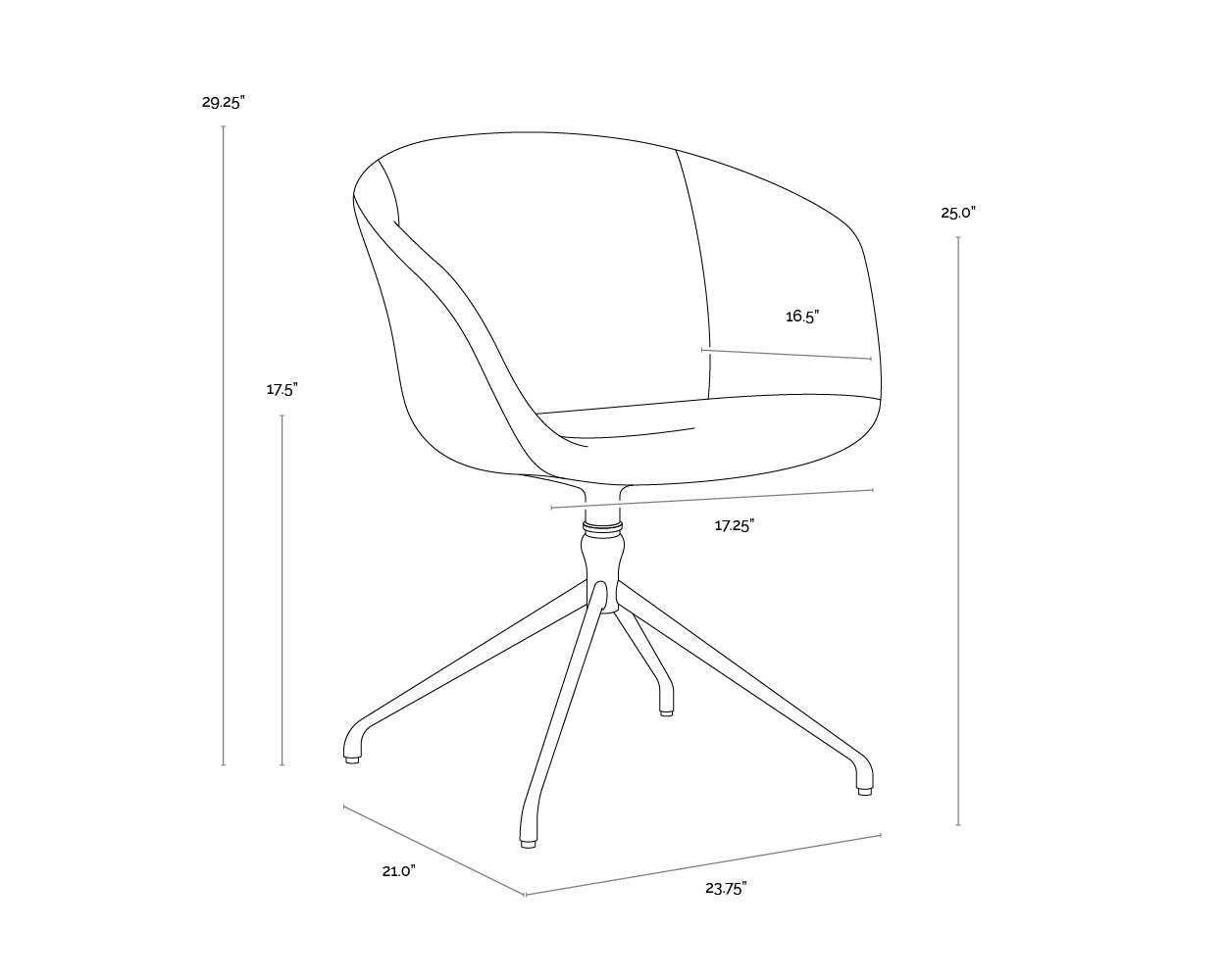 Dina Swivel Dining Armchair - Chacha Limestone