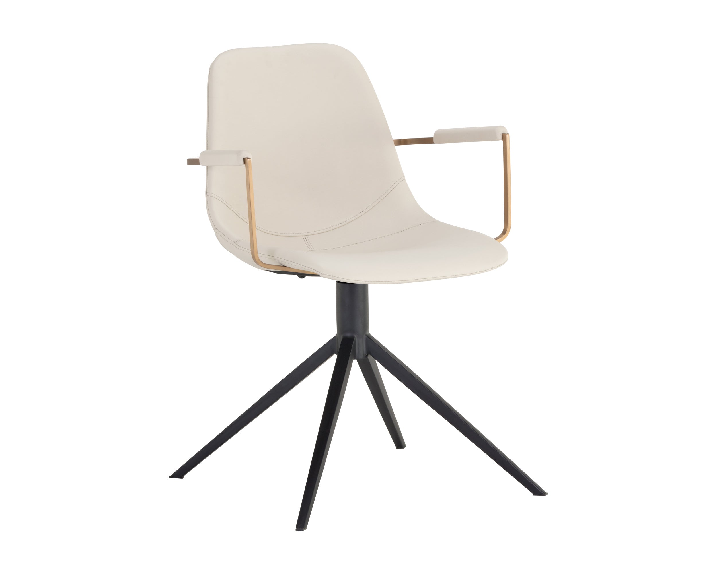 Cassius Swivel Dining Armchair - Dillon Cream