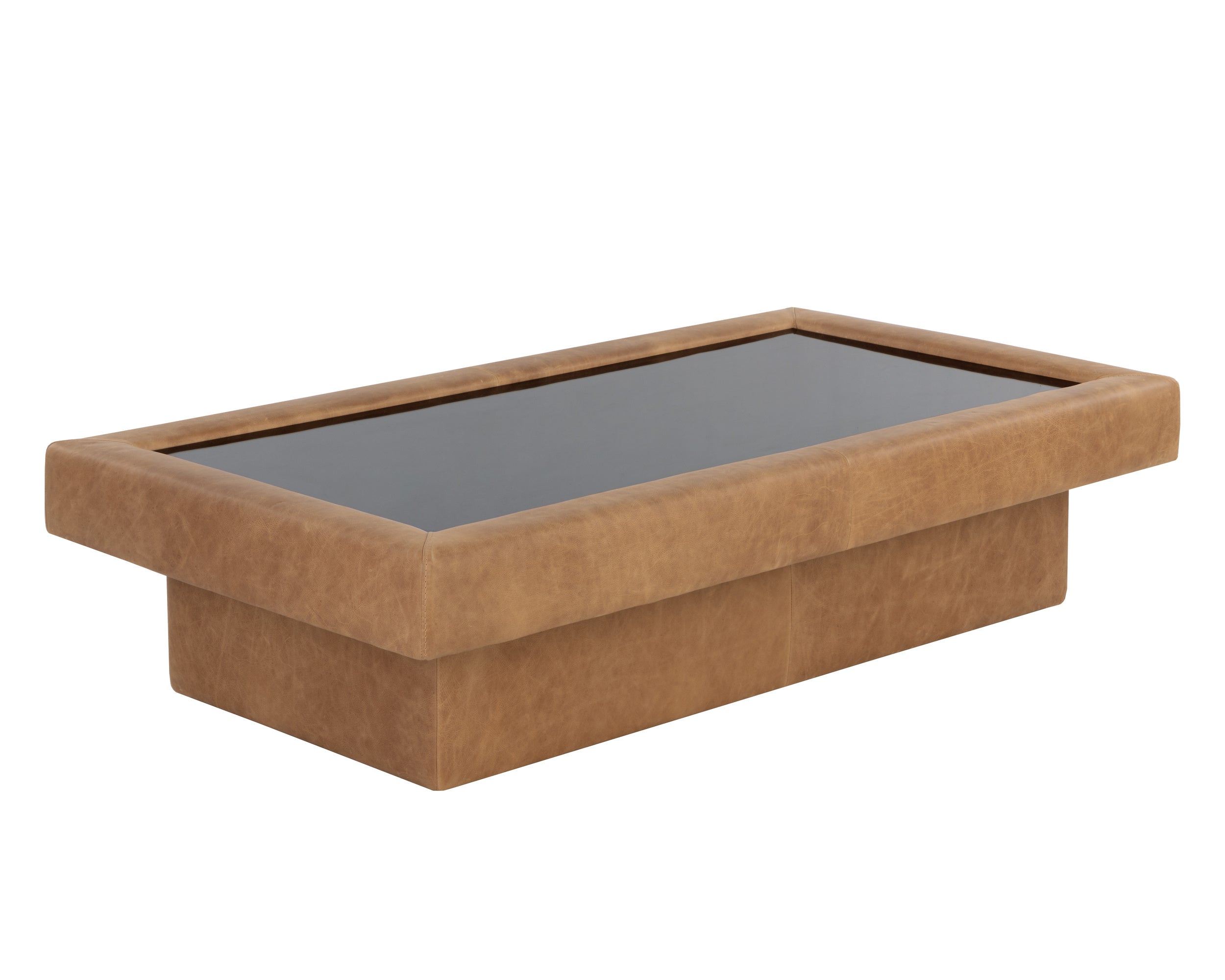 Azelia Coffee Table - Camel Leather