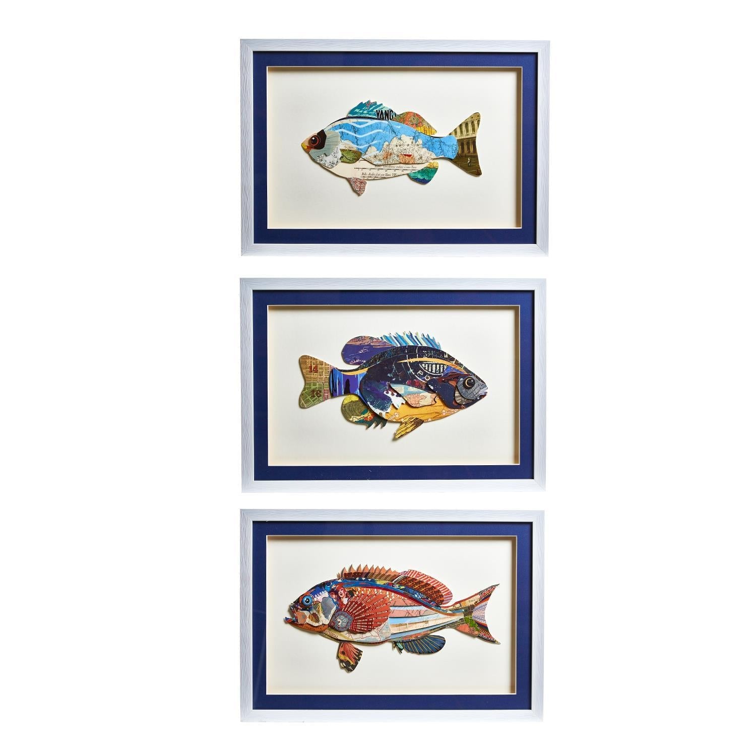 Two's Company Set of 3 Fish Collage