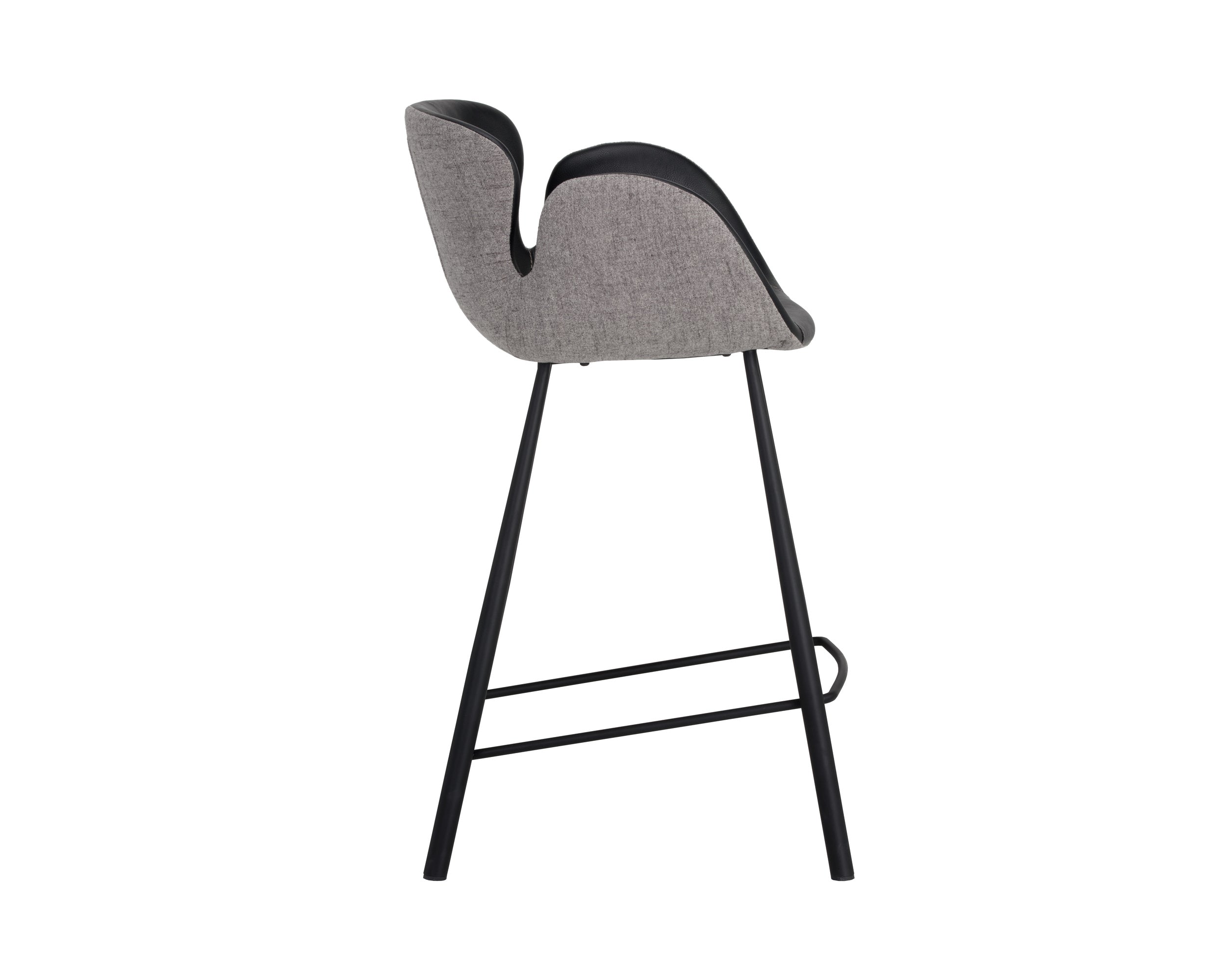 Waldo Counter Stool - Nightfall Black / November Grey