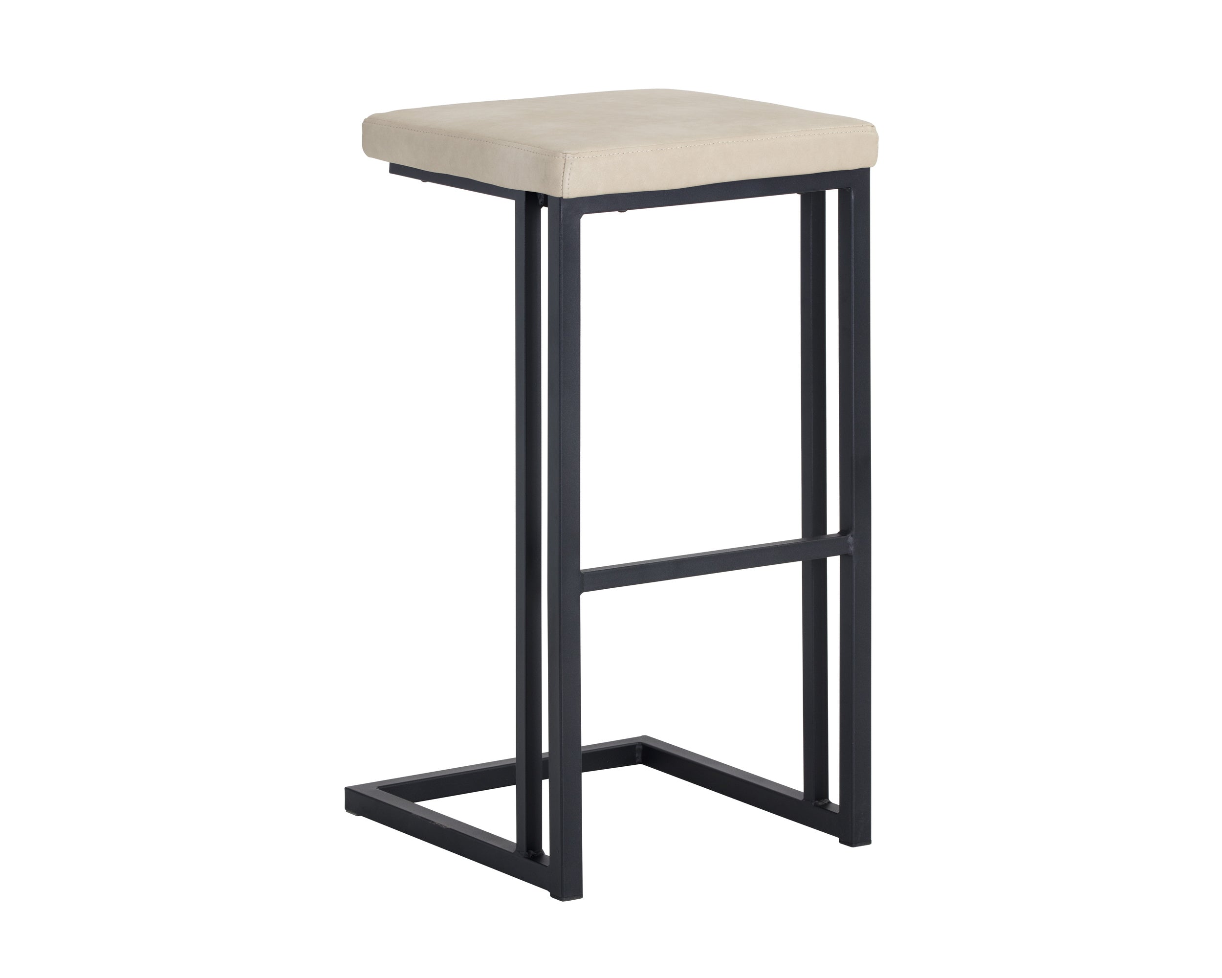 Boone Barstool - Black  Bravo Cream