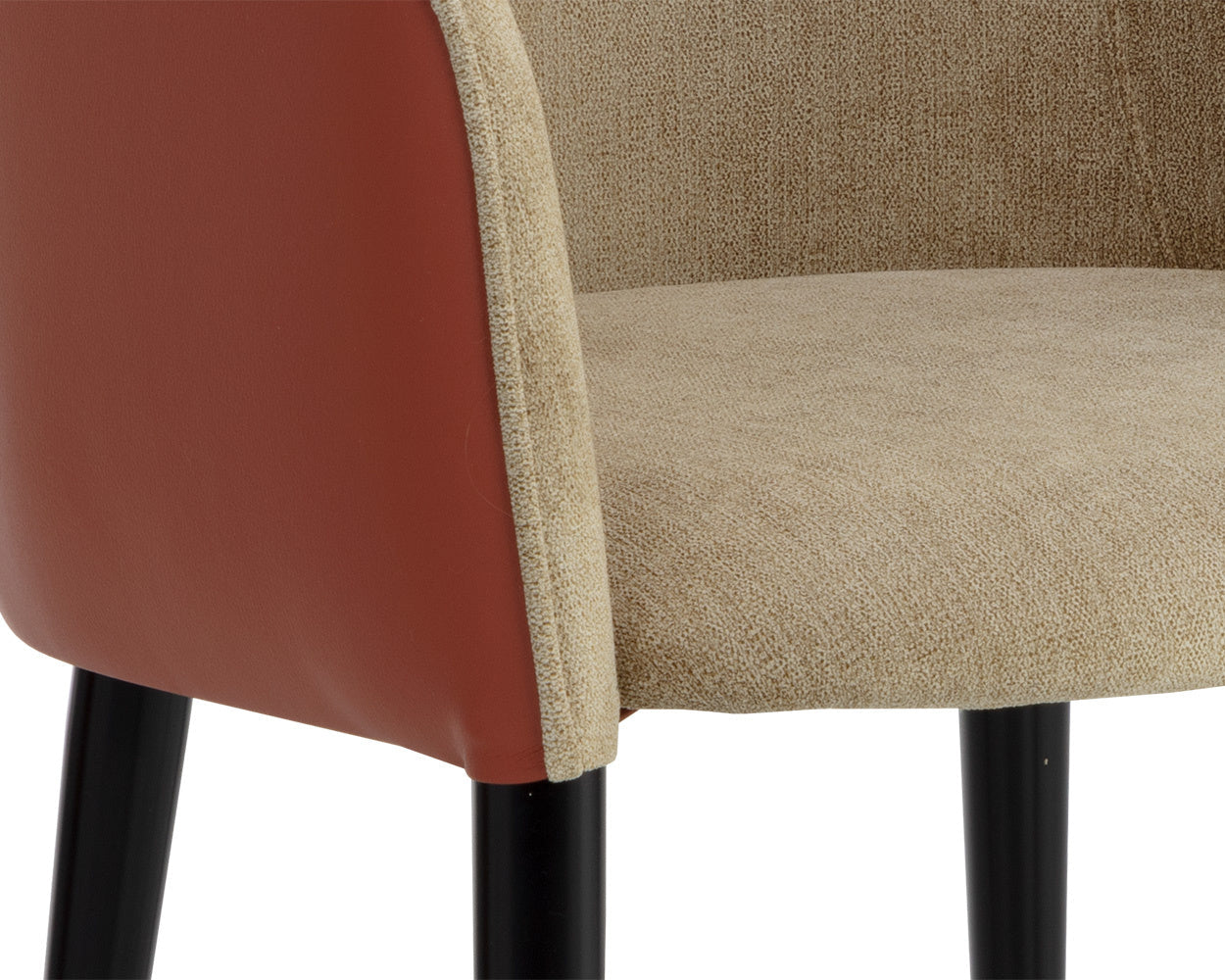 Asher Dining Armchair - Polo Club Toast / Dillon Chili