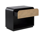 Algarve Nightstand - Black / Champagne Gold