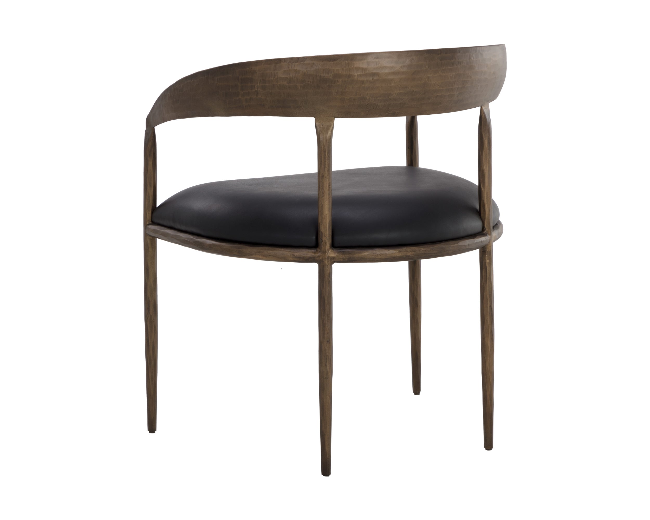 Zanatta Dining Armchair - Charcoal Black Leather