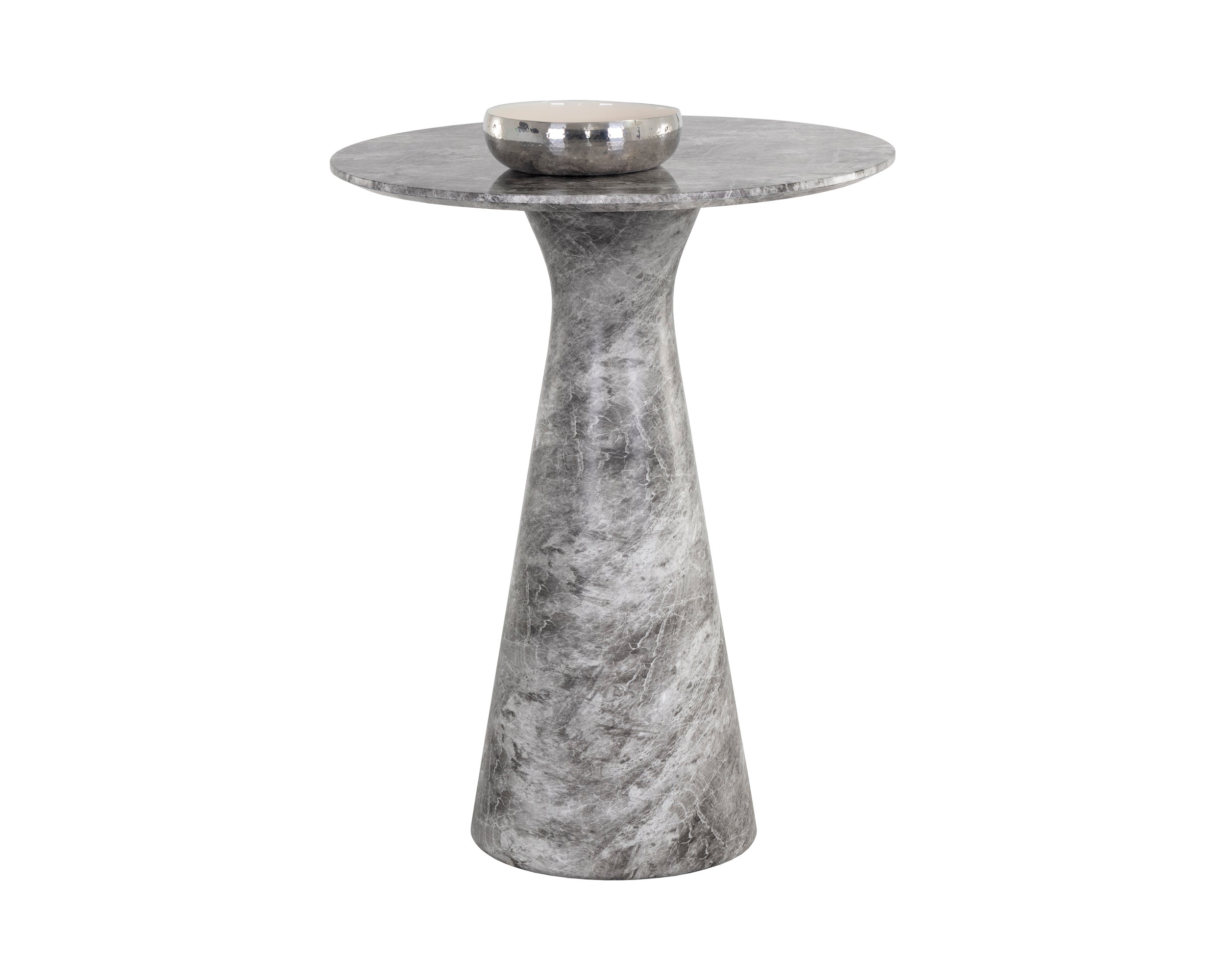 Shelburne Bar Table - Marble Look  Grey