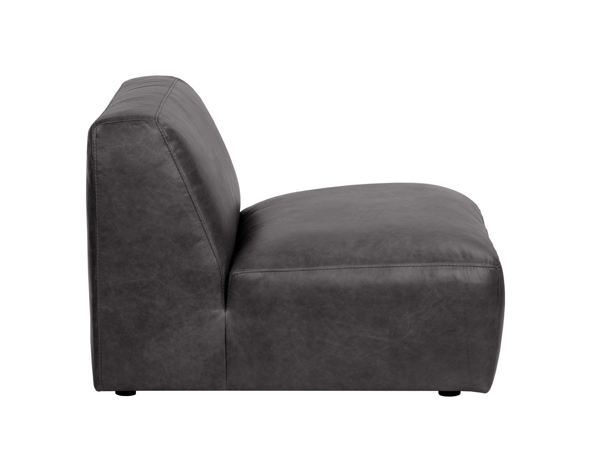 Watson Modular - Armless Chair  Marseille Black Leather