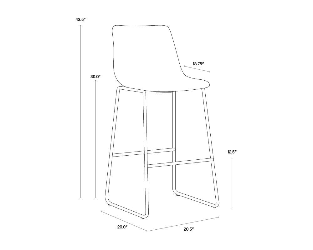 Cal Barstool - Antique Black