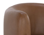 Trine Lounge Chair - Rustic Oak  Vintage Camel Leather