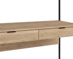 Ambrose Modular Wall Desk - Rustic Oak  Black