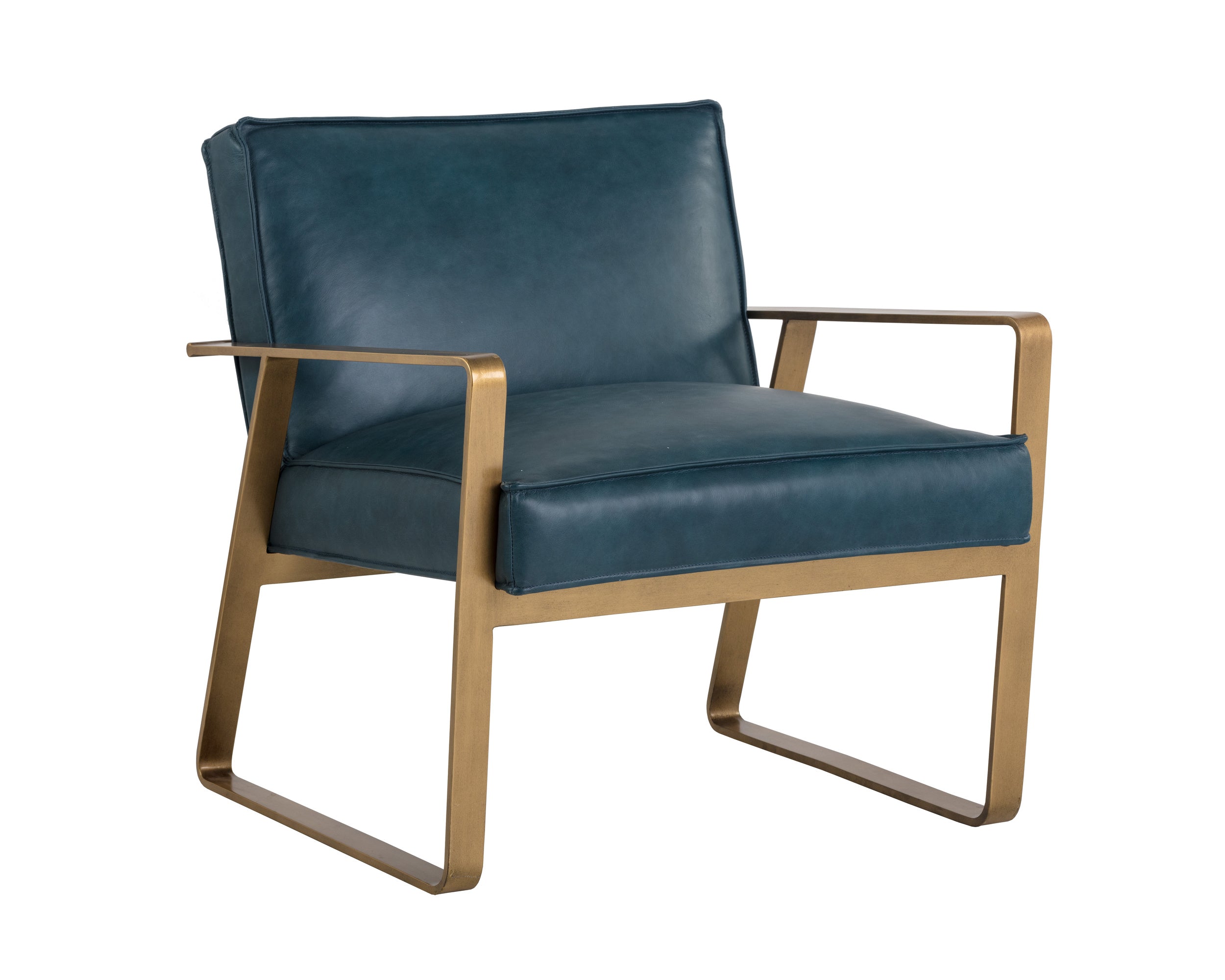 Kristoffer Lounge Chair - Vintage Peacock Leather