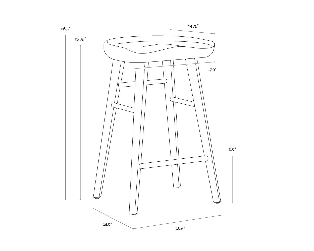 Dominic Counter Stool - Light Oak