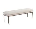 Koffi Bench - Dark Bronze  Chacha Cream / Meg Taupe