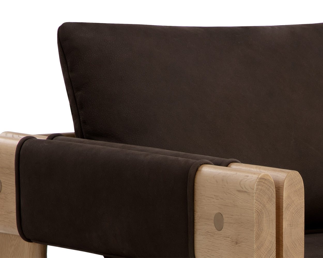 Carmichael Lounge Chair - Nubuck Cocoa Leather