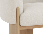 Trine Lounge Chair - Rustic Oak  Dove Cream