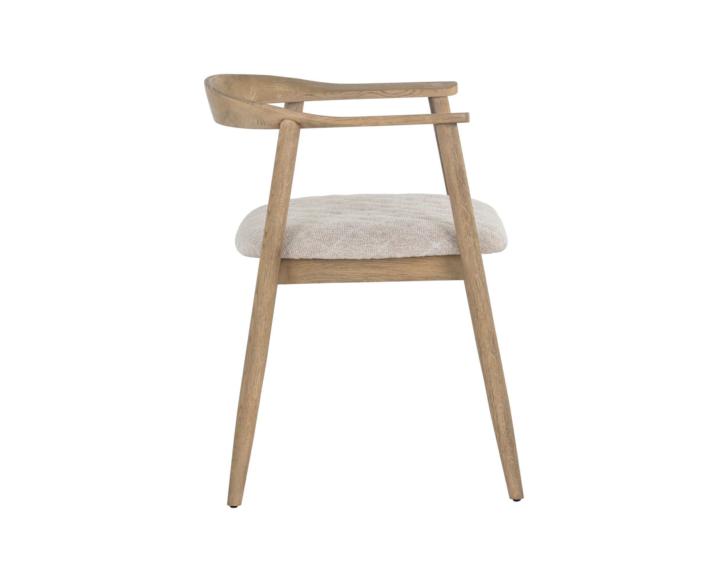 Jeremy Dining Armchair - Weathered Oak  Dove Cream