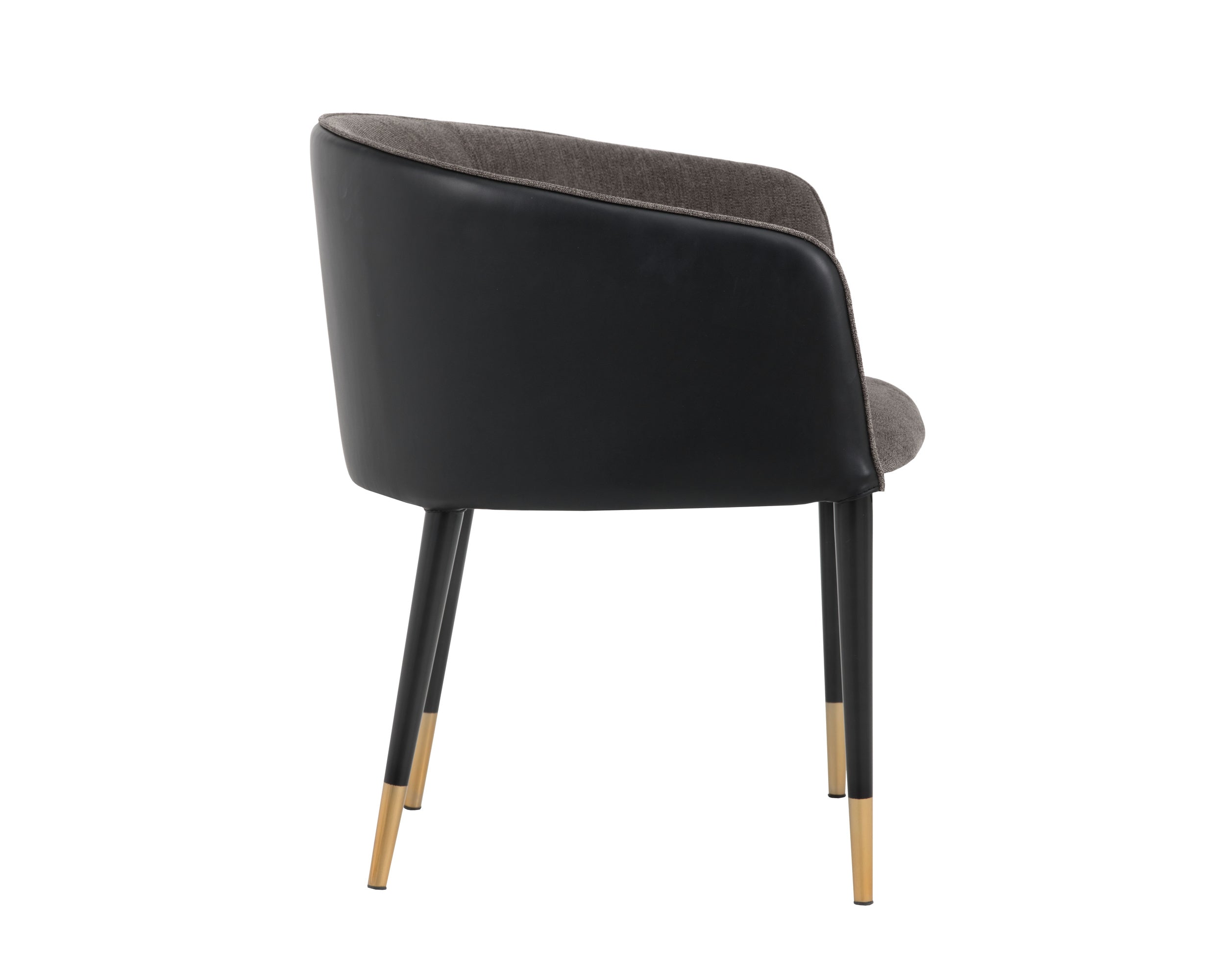 Asher Dining Armchair - Sparrow Grey / Napa Black