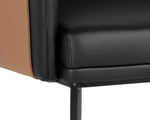 Carter Lounge Chair - Napa Black / Napa Cognac