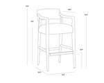 Keagan Barstool - Saloon Light Grey Leather