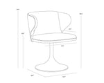 Simone Swivel Dining Chair - Meg Ash