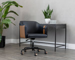 Carter Office Chair - Napa Black / Napa Cognac