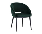 Thatcher Dining Armchair - Black  Deep Green Sky