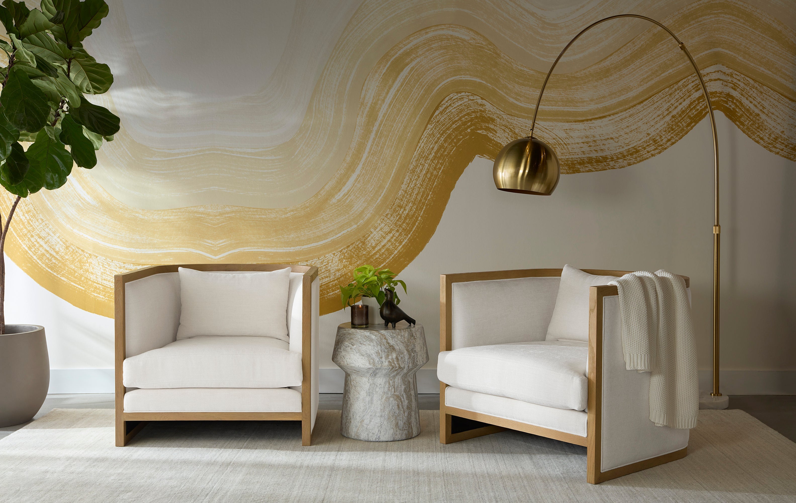 Vern Floor Lamp - Brass