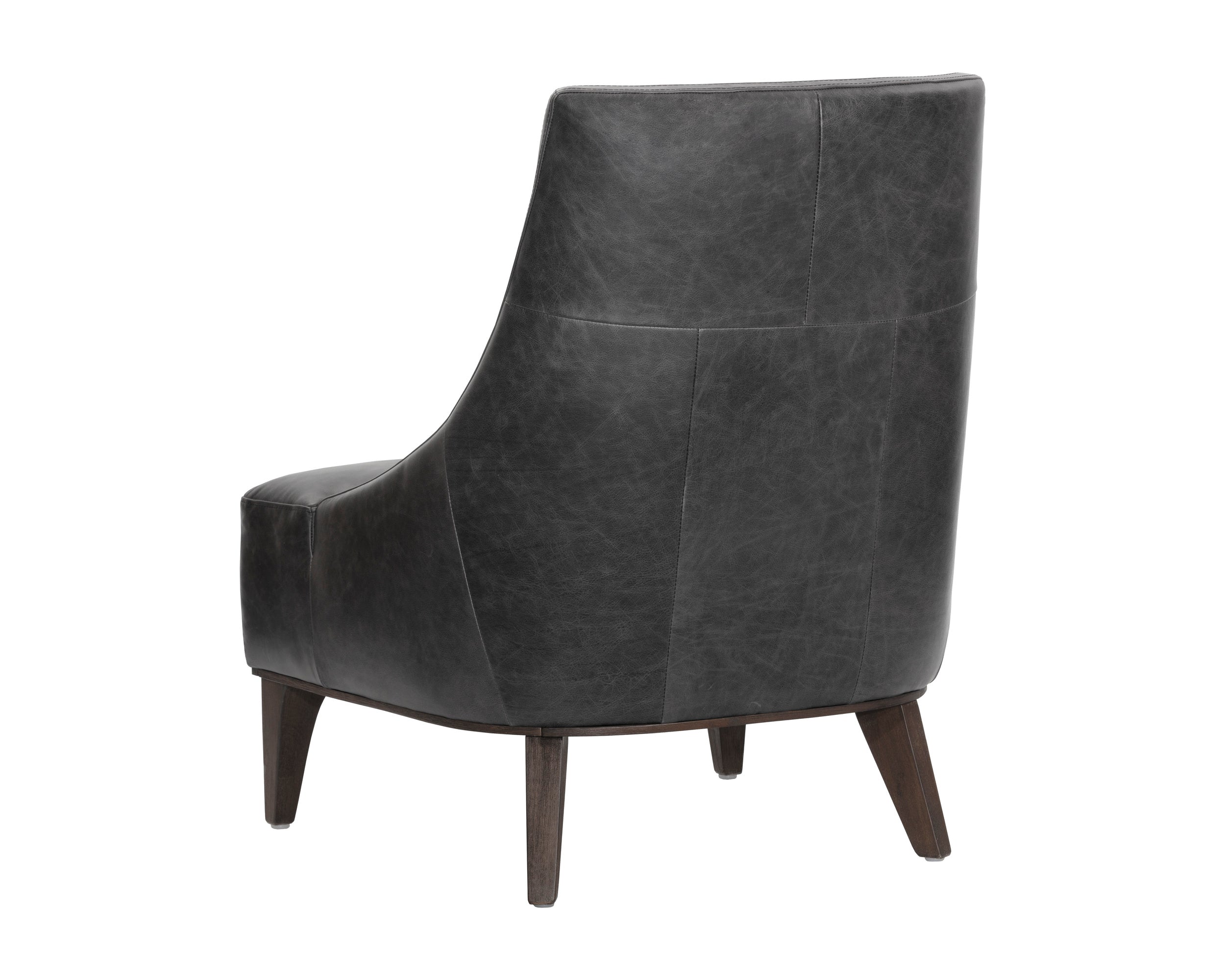 Elias Lounge Chair - Marseille Black Leather