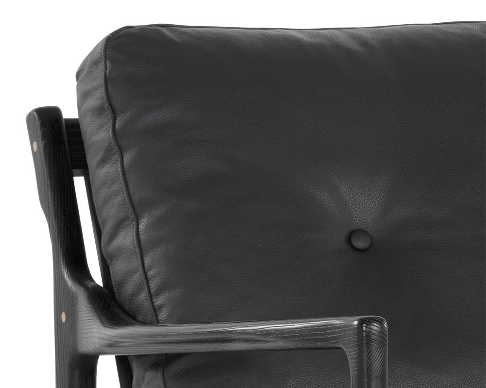 Gilmore Lounge Chair - Black  Black Leather