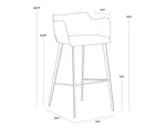 Griffin Barstool - Town Grey / Roman Grey