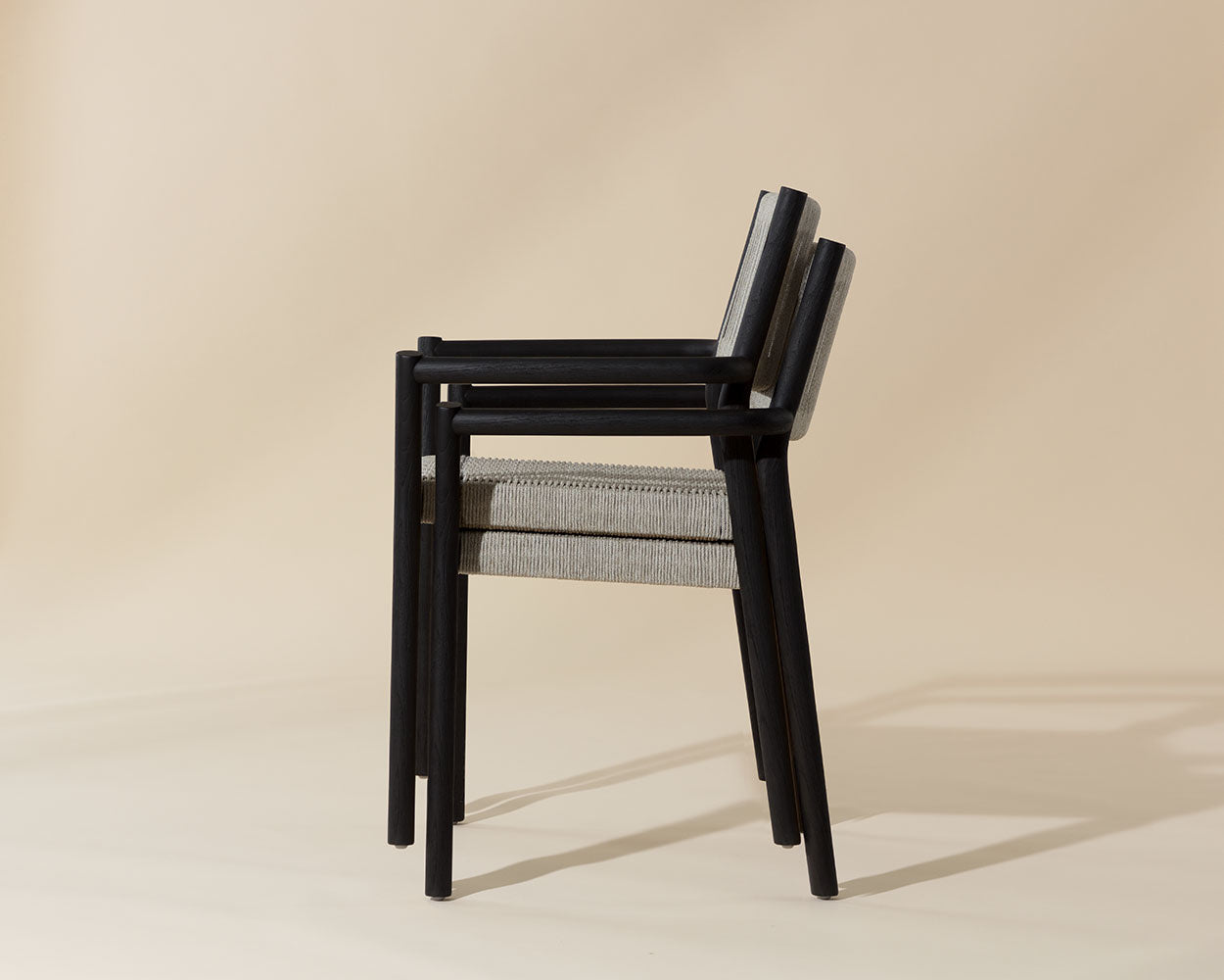 Kavala Stackable Dining Armchair - Charcoal