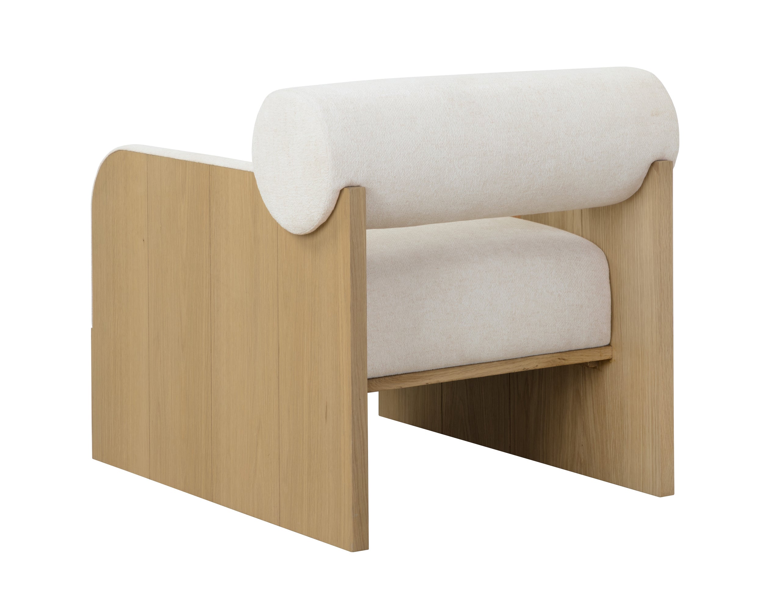 Coburn Lounge Chair - Rustic Oak  Eclipse White