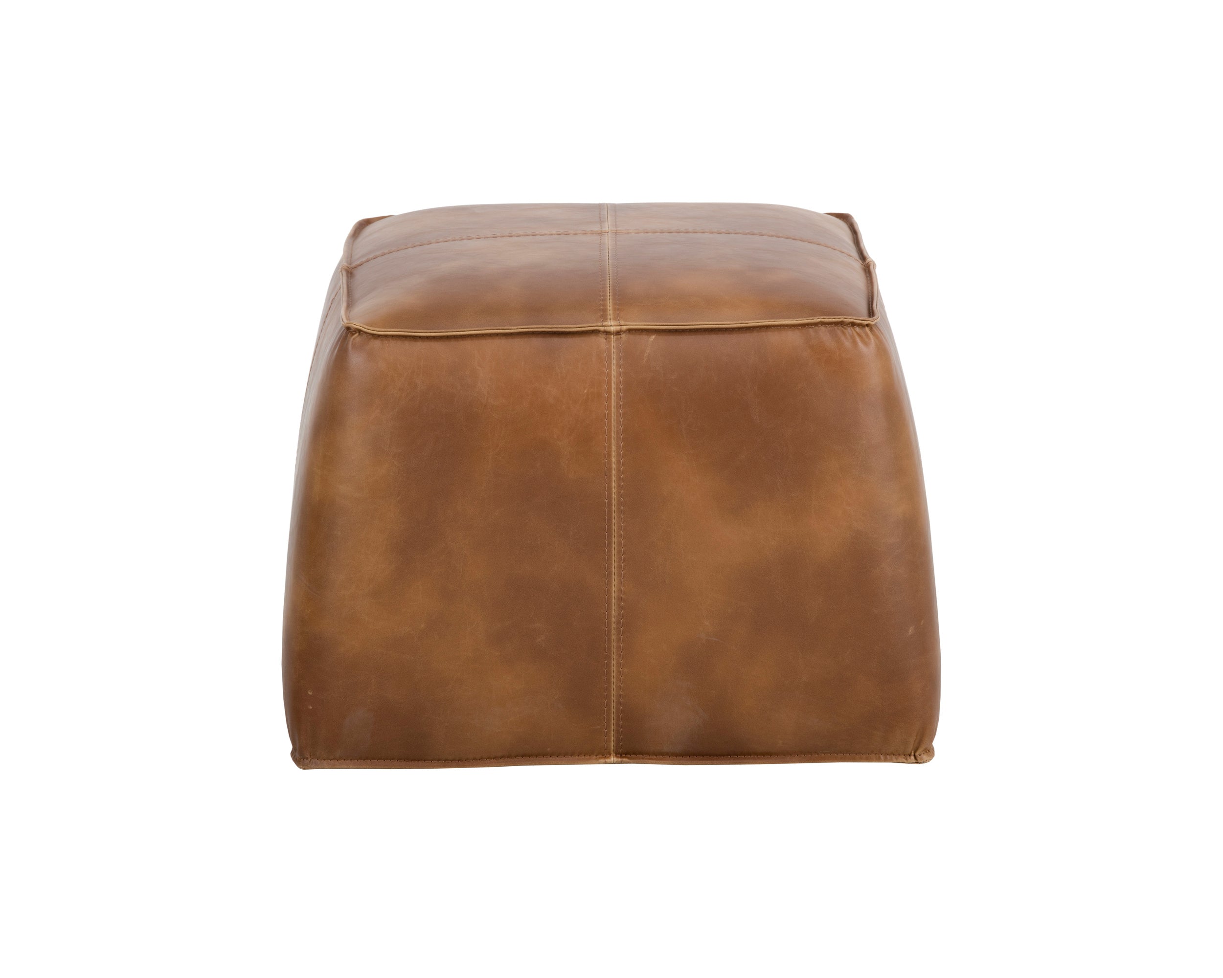 Aspen Ottoman - Tobacco Tan